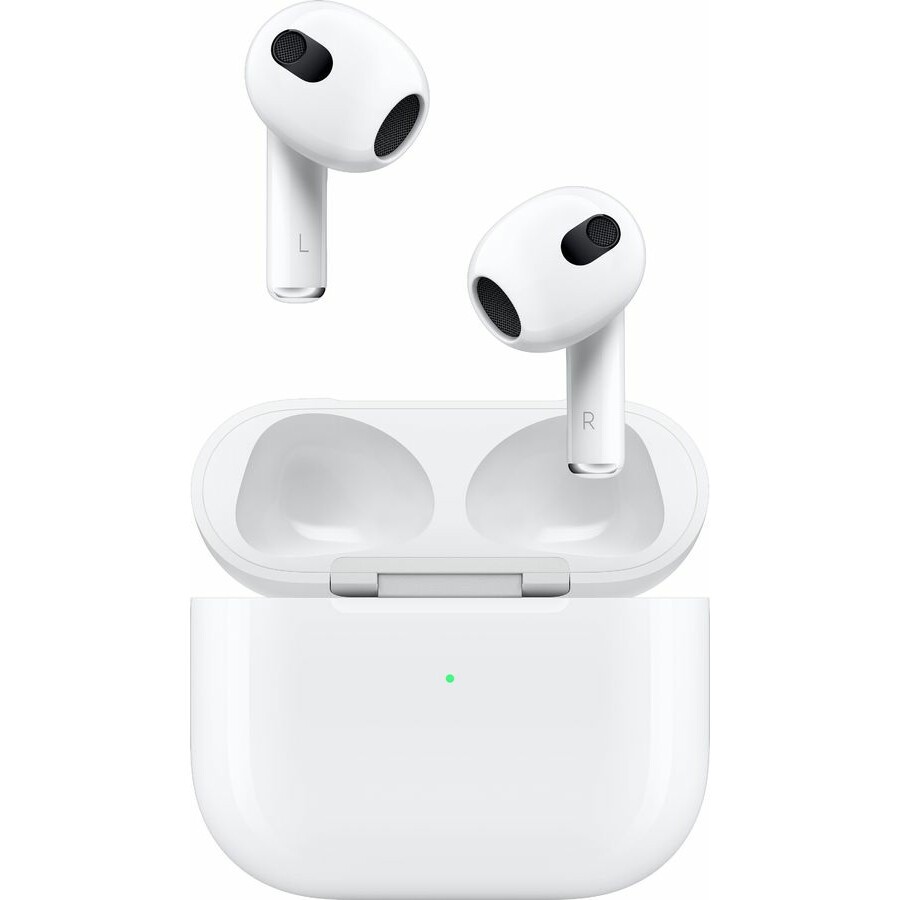 Наушники Apple AirPods (3rd generation) with MagSafe Charging Case  (MME73ZA/A) беспроводные с микрофоном, вкладыши, подключение: Bluetooth,  работа от ...