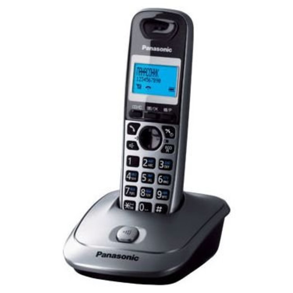 Р/Телефон Dect Panasonic KX-TG2511RUM серый металлик/черный АОН купить в  Липецке - Регард